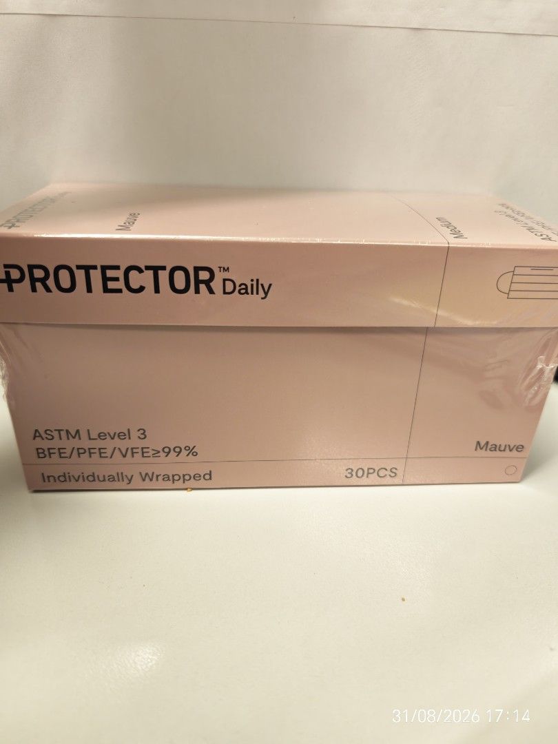 protector （分類：口罩、面罩）位於 Hong Kong。 由 melodyho822 提交（商品編號 1458773683，圖片 1）。簡介： 全新protector口罩 (有2盒) 1盒30個裝 中碼 有效期至2027年3月 每盒$30。