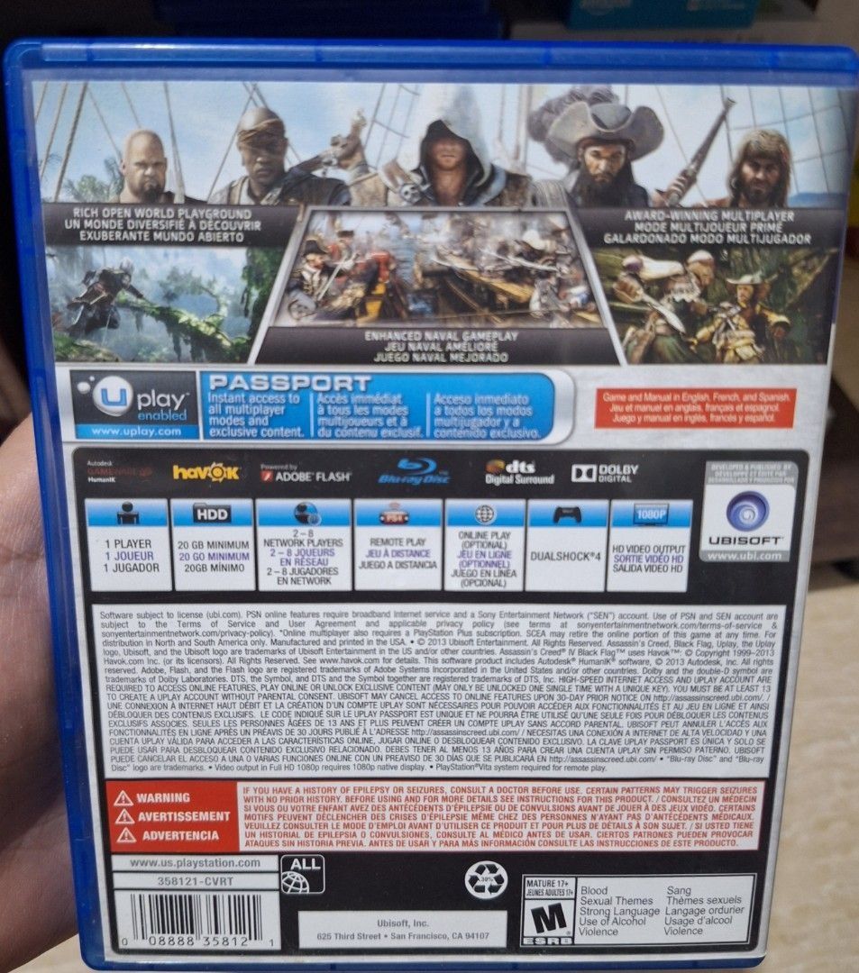 PS4 Assazins Creed (Category: PlayStation) located in General Trias. Submitted by aeunice (Listing ID 1458875118, Image 3). Description: Title: Azassins Creed Black Flag In Good Condition. Original. The plot is set in a fictional history of real-world events and follows the millennia-old struggle between the Assassins ... in Assassin's Creed IV: Black Flag. Set sail for epic journeys! Meet up / Shipping via Lalamove, JnT, Gogo Express & LBC. .