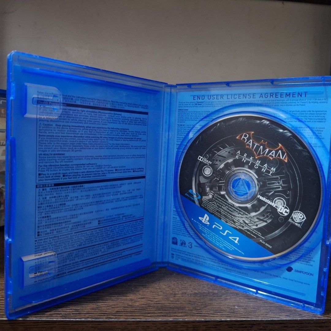 PS4 Batman Arkham Knight (Category: PlayStation) located in General Trias. Submitted by aeunice (Listing ID 1458875924, Image 2). Description: Title: Batman Arkham Knight PS4. Original. In Good Condition. Action-adventure game developed by Rocksteady Studios and published by Warner Bros. Interactive Entertainment. Meet up / Shipping via Lalamove, JnT, Gogo Express & LBC..