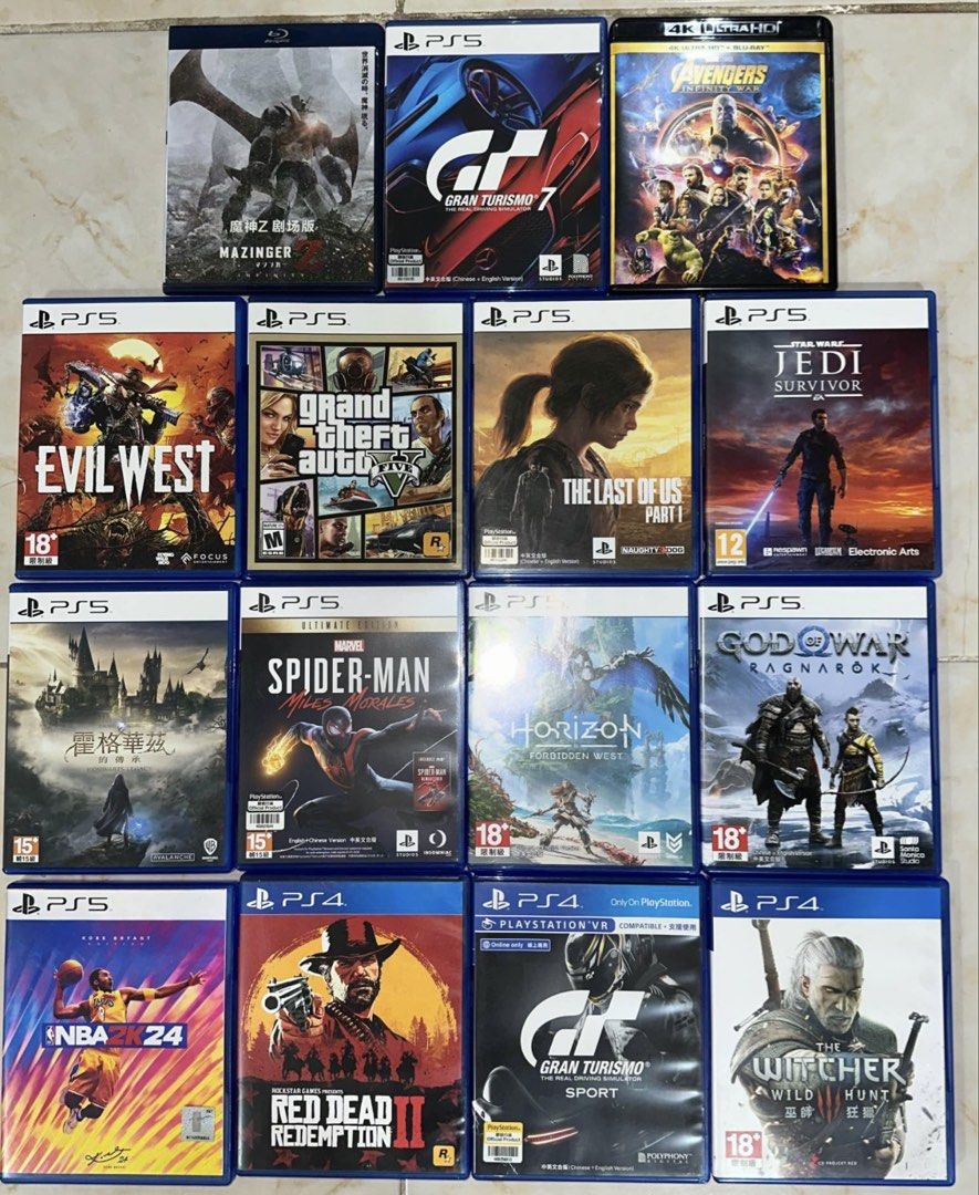 PS5 and PS4 games (Category: PlayStation) located in Manila. Submitted by superkissss (Listing ID 1458837053, Image 1). Description: - PS5 and Ps4 Games Available in super good conditions it’s like brand new. - Marvel's Spider-Man: Miles Morales available ✅ - Evil West available✅ - The Last of Us Part I ✅ - Star Wars Jedi: Survivor✅ - Hogwarts Legacy✅ - Gran Turismo 7 sold❌ - Horizon Forbidden West sold❌ - God of War Ragnarök sold❌ - PS4 Games Av