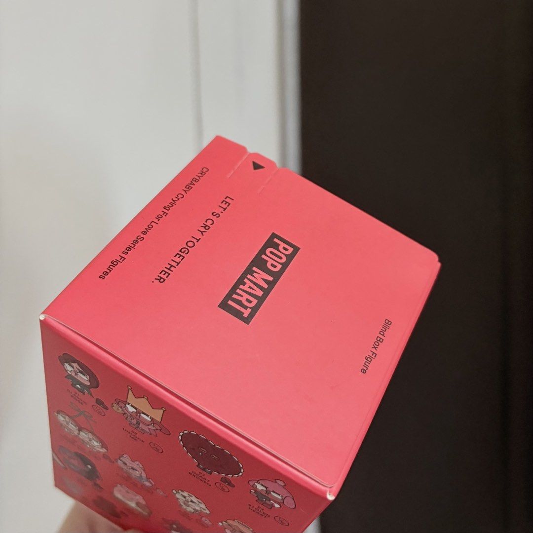 PUPPY LOVE POPMART CRYING FOR LOVE (Category: Designer & Blind Box Toys) located in Cainta. Submitted by prebyihellop (Listing ID 1458734207, Image 3). Description: Opened bottom box, sealed top Rfs— extras.