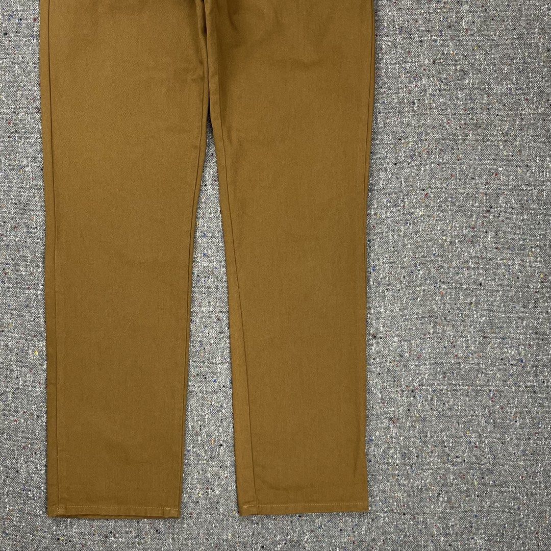 QT8 Garments Type 1 brown fatigue baker pants (Category: Trousers) located in Zamboanga. Submitted by deconstrukt.fit (Listing ID 1458875035, Image 3). Description: QT8 Garments Type 1 brown fatigue baker pants brown Fatigue Pants from the South Korean streetwear brand QT8 Garments feature a distinct military-inspired design with flat, square front patch pockets and a straight-leg silhouette. Size Medium 32 Waist (tagged) Dimension: 16” Waist 43”