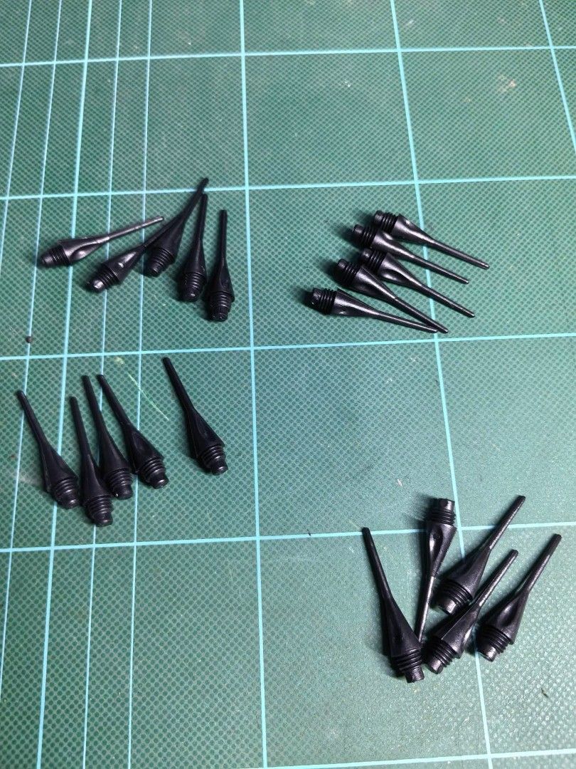Replacement Dart Soft-Tip Set 20 (Category: Stationery & School Supplies) located in Cebu City. Submitted by dudes_villanueva (Listing ID 1458695696, Image 1). Description: Replacement Soft-Tip Plastic Points (or "softspitzen") for soft-tip darts. Set of 20 📌 Item: Replacement soft dart tips / softspitzen 📌 Origin: Made in England 📌 Size 3.5mm-4mm 50 Sets Available..