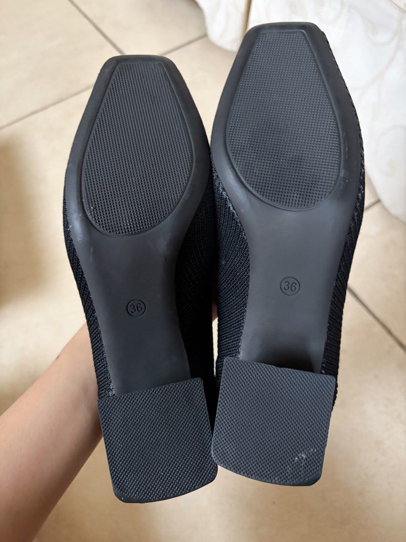 Rock&Rose Black Knit Square Toe Block Heels Size 36 (Category: Heels) located in Paranaque City. Submitted by tenjinjaem (Listing ID 1458778488, Image 3). Description: Rock&Rose Black Knit Square Toe Block Heels • Size 36 • Used twice only • No original box, but will include a shoebox that can fit the heels.