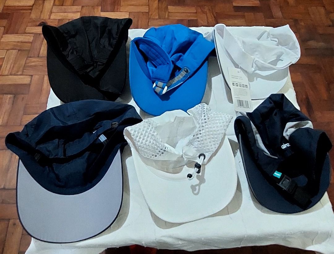 Running & Outdoor Cap - 180.each (Category: Caps & Hats) located in Legazpi City. Submitted by street_uniform (Listing ID 1458756596, Image 2). Description: - Bundle of 6 caps - Colors include black, royal blue, white, and navy - Some caps feature adjustable straps - Perfect for sun protection or everyday casual wear.