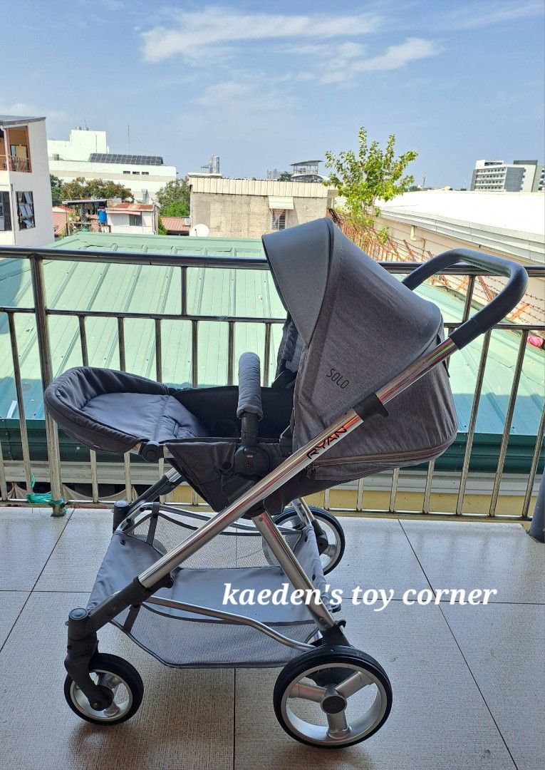 Ryan Solo Deluxe Stroller (Category: Strollers) located in Cebu City. Submitted by kaedenscebu (Listing ID 1458712703, Image 2). Description: Ryan solo deluxe stroller ▪︎ Suitable for newborns to toddlers ▪︎ Fully recline for newborn ▪︎ 5-point harness for safety ▪︎ Adjustable, extendable canopy ▪︎ Reversible seat ▪︎ Fully reclines to flat position ▪︎ Extendable handle ▪︎ Four wheel suspension ▪︎ Large shopping basket ▪︎ A peek-a-boo window. Prel