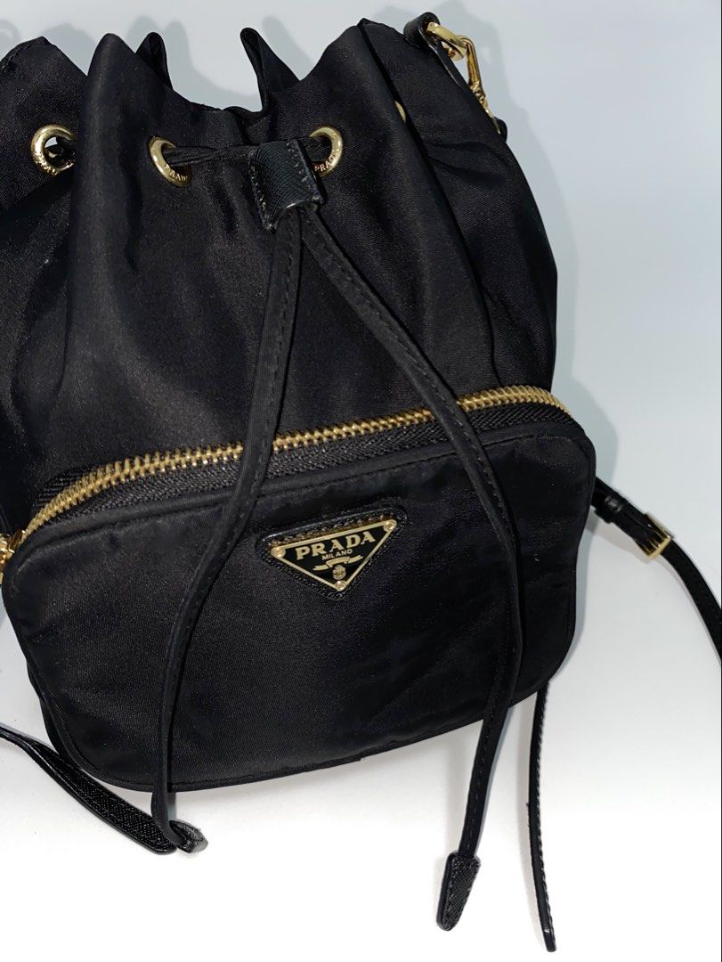 Saffiano Tessuto Nylon Mini Bucket Crossbody Bag Black (Category: Luxury Bags & Wallets) located in Bulacan. Submitted by groundloot727 (Listing ID 1458856496, Image 3). Description: .