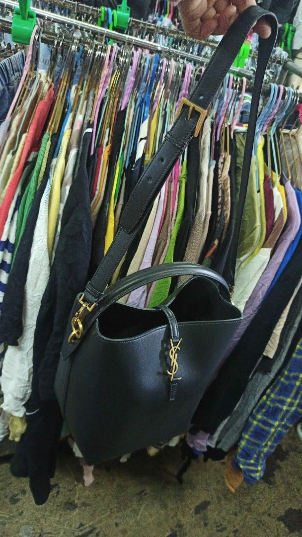 Saint Laurent Black Leather Hobo Bag with Pouch (Category: Luxury Bags & Wallets) located in Baguio. Submitted by XycerlynCLXN (Listing ID 1458802007, Image 1). Description: - Authentic Saint Laurent black leather hobo bag - Comes with a matching card holder pouch - Elegant gold hardware details - Expertly crafted in Italy - Clean interior, ready for your essentials - Ideal for everyday style and practicality.
