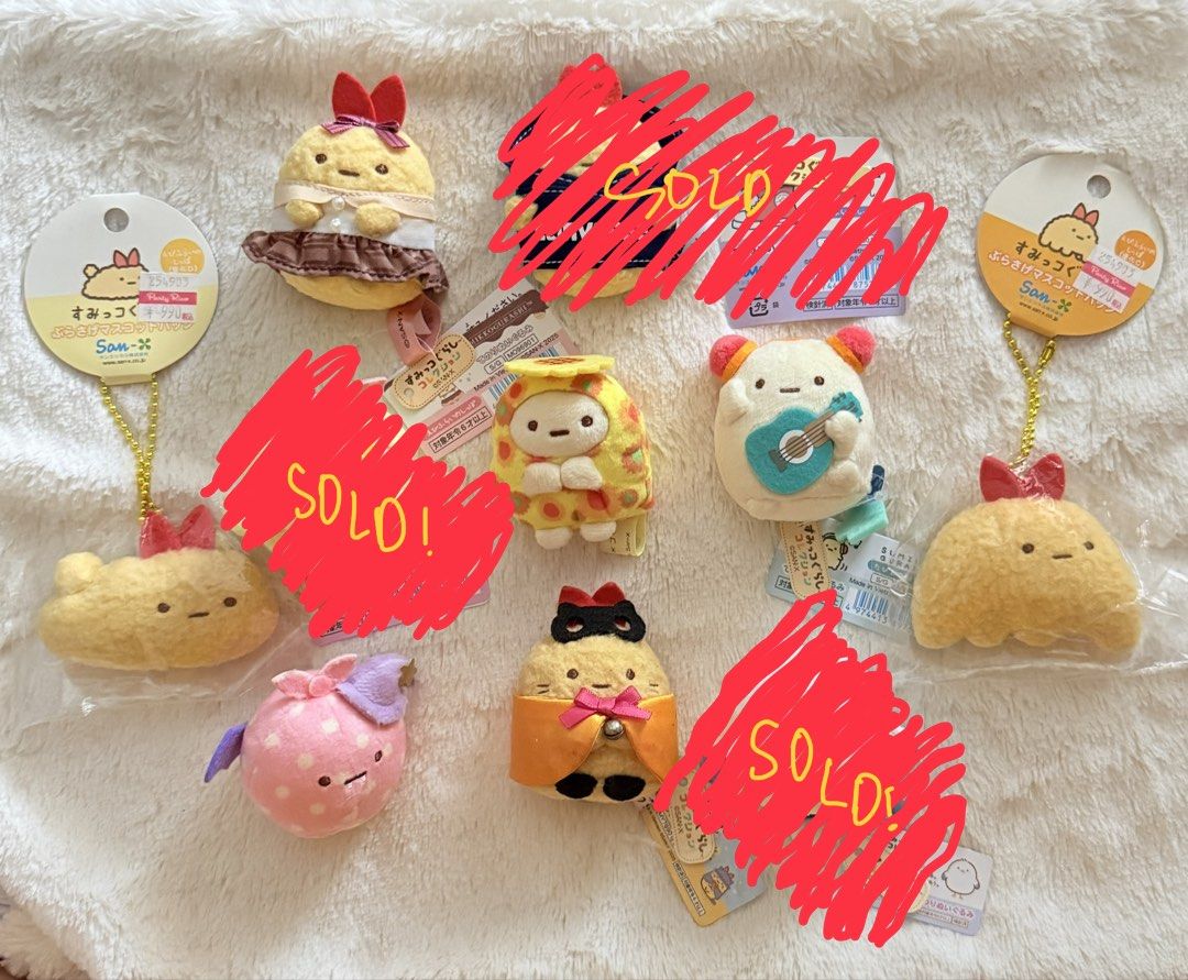 San-X Sumikko Gurashi Tenoris- Various Characters (Category: Plushies & Soft Toys) located in Quezon City. Submitted by takoebi (Listing ID 1455144926, Image 1). Description: - Adorable San-X Sumikko Gurashi plush toys available. - Features popular characters such as the Chick, Cat, and more. - Some plushies still have their original tags attached. - Ideal for Sumikko Gurashi fans and collectors. - Makes a perfect cute decoration for any space. -
