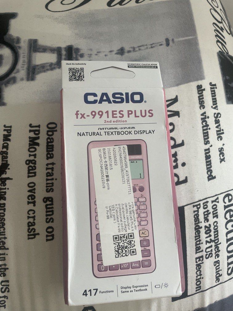 Scientific Calculator Pink Dexin and Casio (Category: Office & Business Technology) located in Pasig City. Submitted by ainee.emmett (Listing ID 1458719953, Image 1). Description: Casio FX -991ES Plus 2nd ed Actual price 1500-1600 sale for 700 Bnew with box Dexin BST KK-82MS-B Brandnew -150.