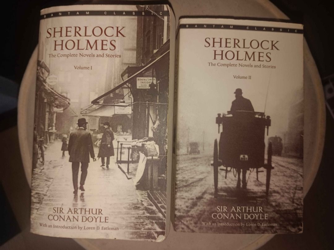 Sherlock Holmes Novels | Volume 1 & 2 (Category: Storybooks) located in Caloocan City. Submitted by shizuka4926 (Listing ID 1458703314, Image 1). Description: Sherlock Holmes Novels - Volume 1 & 2 RFS: Decluttering Condition: Never used but not in brand new condition Issues: - Small fold on Volume 1 cover - Slightly yellowing pages.