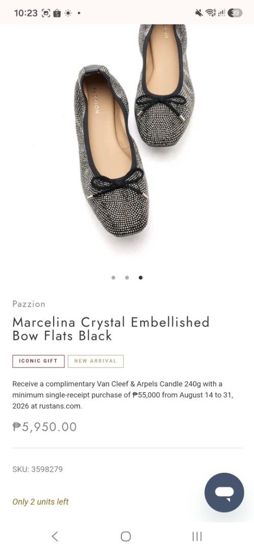 Size 39 - Pazzion Sparkle Flats (Category: Flats & Sandals) located in Paranaque City. Submitted by nik_dc (Listing ID 1458702109, Image 2). Description: used once only rfs: decluttering payment via gcash shipping c/o buyer.
