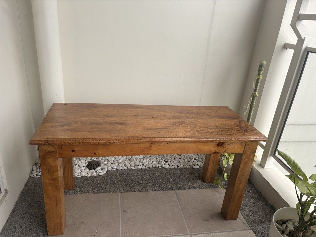 Solid Wood Coffee Bench (Category: Chairs) located in Manila. Submitted by patricialyanna97 (Listing ID 1458825183, Image 1). Description: - Warm, natural wood finish - Sturdy construction with four solid legs - Beautiful wood grain pattern on tabletop - Versatile size: perfect as a coffee table or bench .