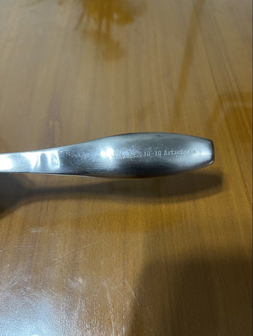 Solingen Stainless Steel Rice Spoon (Category: Other Kitchenware & Tableware) located in Quezon City. Submitted by doublelkitchenware (Listing ID 1458808361, Image 3). Description: Solingen Stainless Steel Rice Spoon Made in Germany Stainless Steel 18/10 Artichoke 23.5cm Makapal and mabigat Minimal sign of usage / scratches Pick up or shipping via lalamove Provincial 🚚j&t Novaliches Qc .