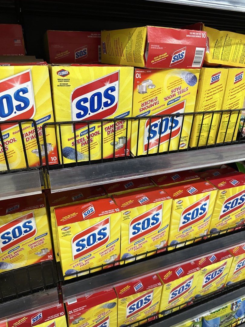 SOS Steel Wool Soap Filled Pads - 10 Count (Category: Body Care) located in Manila. Submitted by michaellal91842 (Listing ID 1458705475, Image 2). Description: - Pack of 10 reusable steel wool soap pads - Pre-filled with soap, no extra dish soap needed - Effectively cuts through grease - Ideal for tackling tough cleaning messes.