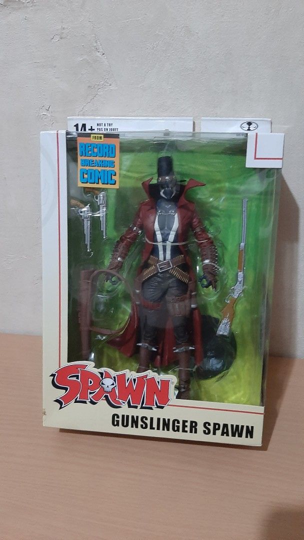 MCFARLENE TOYS GUNSLINGER SPAWN (Category: Figurines & Statues) located in Mandaluyong City. Submitted by cyberbotots (Listing ID 1458783300, Image 1). Description: READING IS ESSENTIAL. Make sure that you read and understand the description and condition before you offer and buy. - NO LOWBALLERS. - Item is still MISB/Sealed. - Please take note that imperfection on sealed items are beyond our control. - No reservation. Whoever pay first gets the 