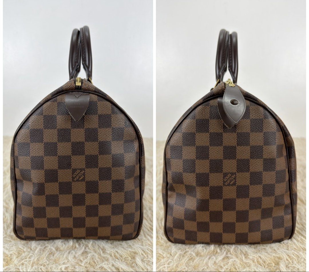 Speedy 30 Damier Ebene Canvas (Category: Luxury Bags & Wallets) located in Manila. Submitted by luxuryprelovedbagsby_by_agnes (Listing ID 1458720055, Image 3). Description: Speedy 30 Damier Ebene Canvas Php 58,000 Excellent Condition Dimensions: 30cm x 21cm x 17cm LOUIS.