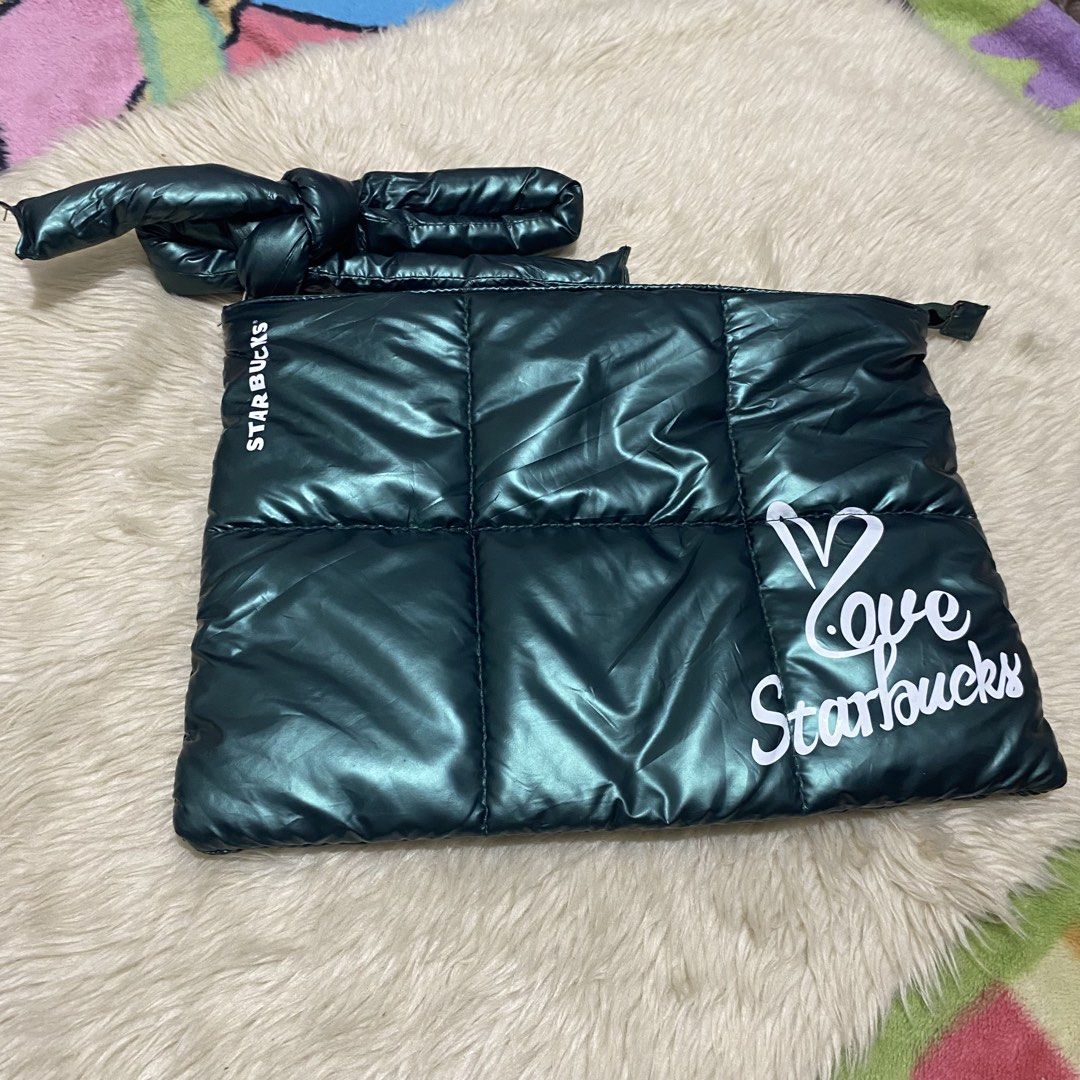 Starbucks Bag (Category: Shoulder Bags) located in Caloocan City. Submitted by discusonlineshop (Listing ID 1458888315, Image 1). Description: Satin Green.