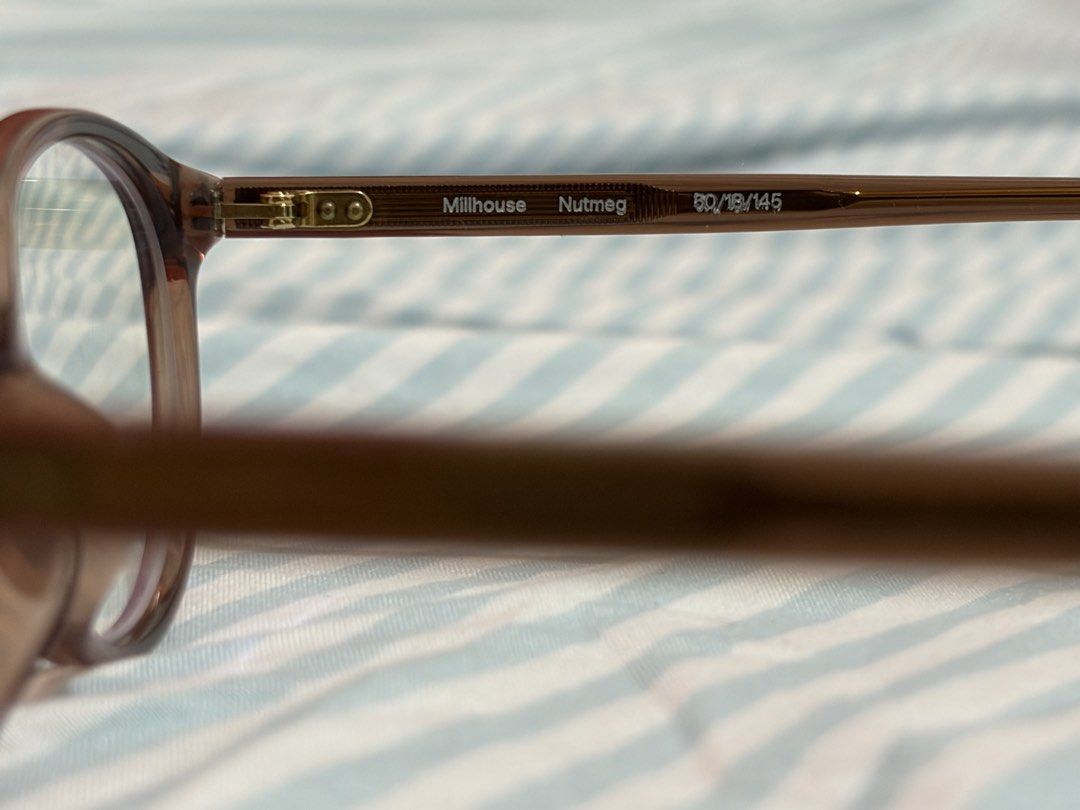 Sunnies Studios - Millhouse Nutmeg (Category: Sunglasses & Eyewear) located in Quezon City. Submitted by ninay.s (Listing ID 1458700800, Image 2). Description: - Brand: Sunnies Studios - Model: Millhouse (Nutmeg) - Lens: Clear + Anti-radiation (50/75 eye grade, can be changed through Sunnies) - Slightly used for only 4 months (got this April 2026 lang) - Lightweight and perfect for casual/office use - Other adjustments you prefer can be done thro
