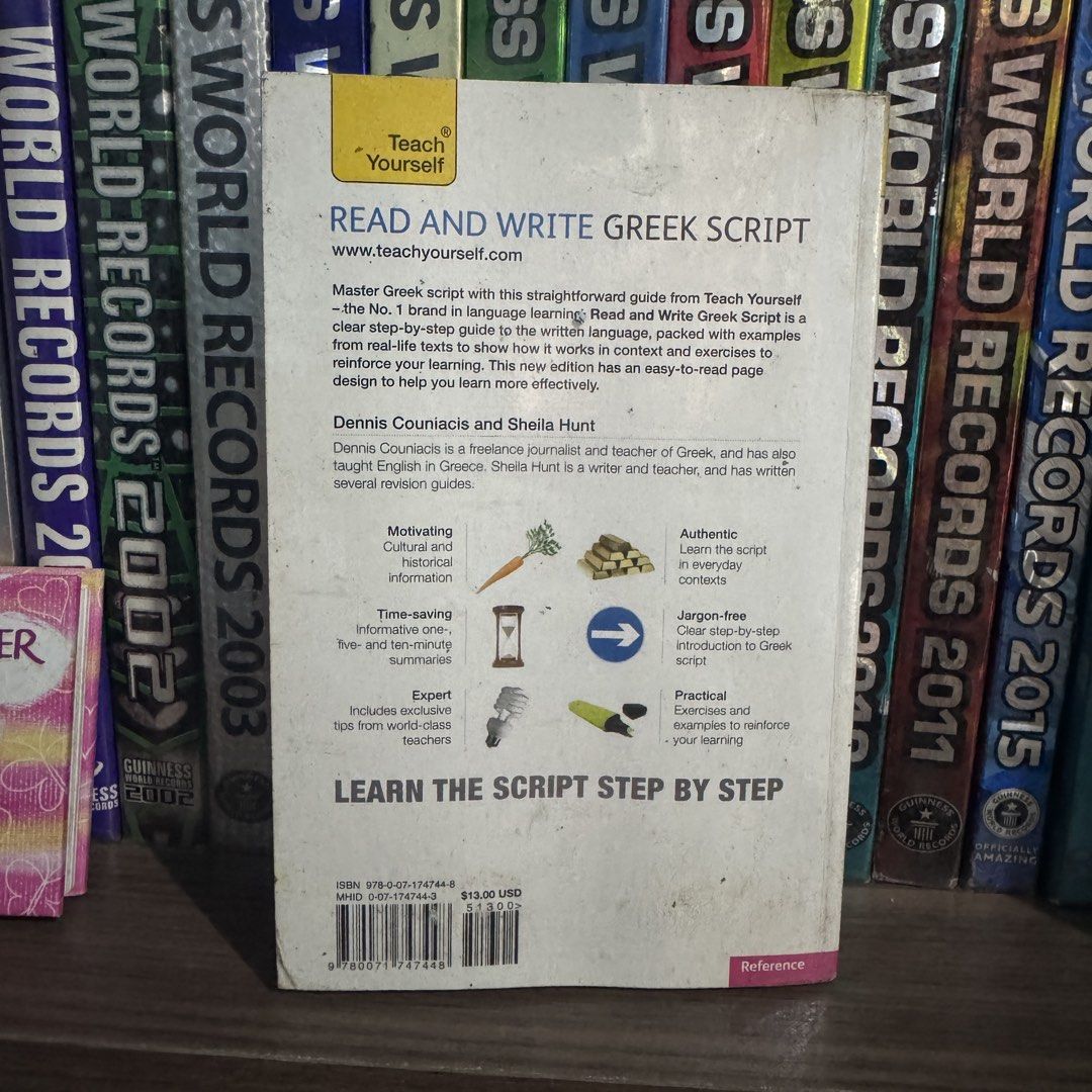 Teach Yourself Read and Write Greek Script (Category: Textbooks) located in Manila. Submitted by books_in_between (Listing ID 1458731578, Image 3). Description: - Learn to read and write the Greek script with Teach Yourself. - No. 1 brand in language learning. - Clear, step-by-step instructions. - Includes real-life text examples. - Exercises to help you learn. - Ideal for beginners..