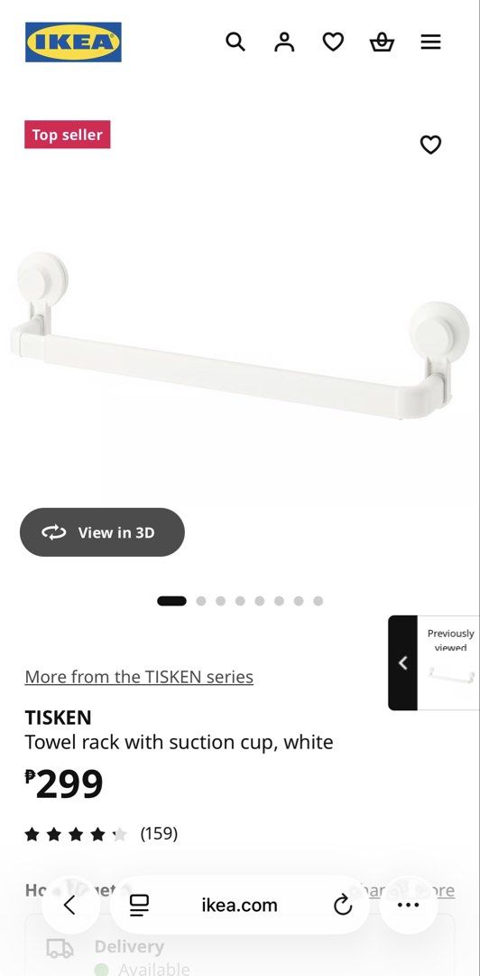 Tisken & Hultrap Set (Category: Other Kitchenware & Tableware) located in Quezon City. Submitted by cl3mentine (Listing ID 1458719884, Image 2). Description: TAKE ALL FOR 800 Original Total Price: 998 Tisken Towel Rack with Suction Cap, White 299 Hultarp Kitchen Rail, Black 499 Hultarp Hook, Black 200 Price still negotiable. Bought but never used. .