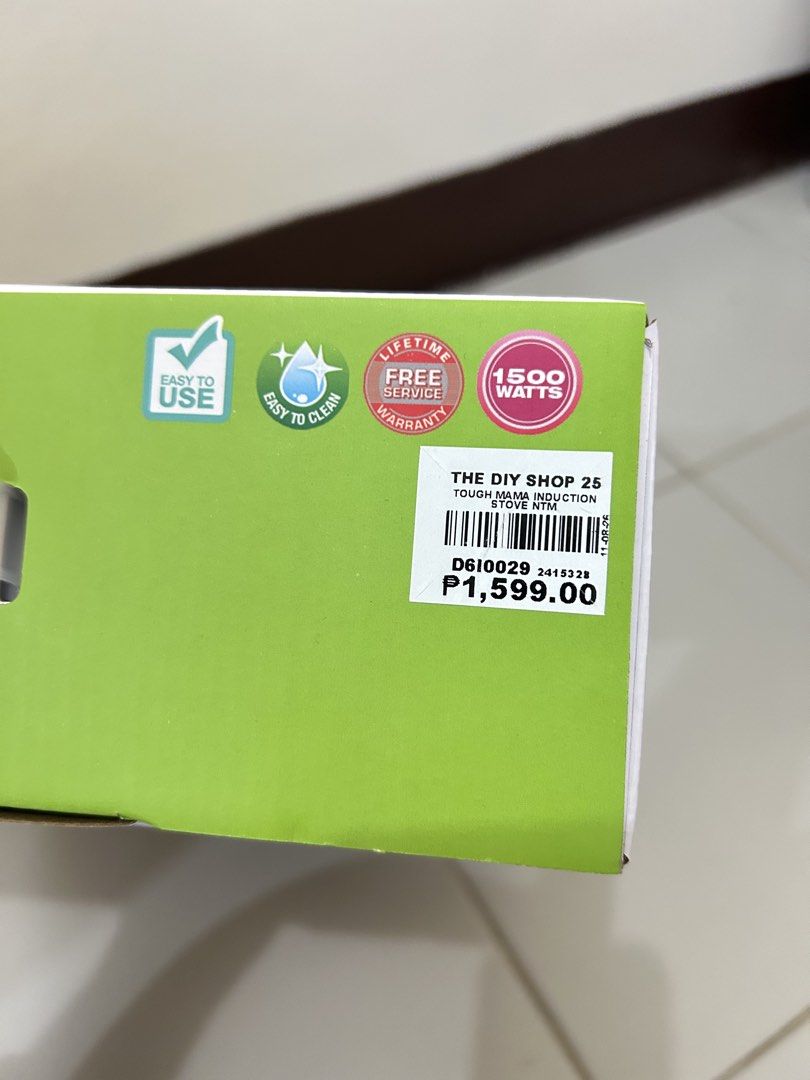 Tough Mama Induction Cooker (Category: Cookers) located in Quezon City. Submitted by fabposhph (Listing ID 1458774119, Image 2). Description: Tough Mama Induction Cooker LZD-NTMIC4 Brand New Never been used Unit testing sa store lang 1,599 same with the original price Still have the receipt Rfs: nadouble ng bili ng induction cooker I just bought it today 8/31/2026 📍Pasig.