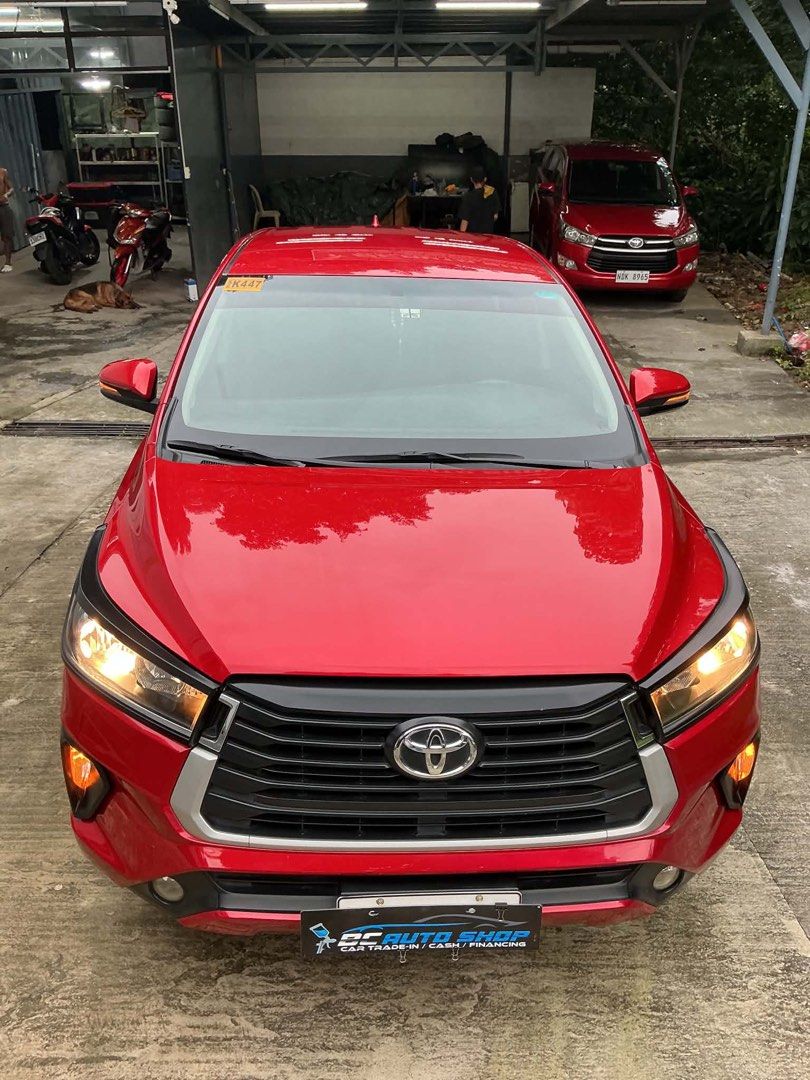 Toyota INNOVA E 2.8L E auto Auto (Category: Used Cars) located in Antipolo. Submitted by bryan.lino (Listing ID 1458797813, Image 2). Description: 2022 Toyota Innova E 2.8L A/T (New look) ☝️ READ FIRST ✅ FINANCING, low dp ✅ TRADE IN/SWAPP ALL IN DOWN PAYMENT - PHP 80k 60 months- 25,958 48 months - 29,000 36 months - 35,314 ✅ Owner seller ✅ all orig papers! Ready for transfer ✅ Ncr file ✅ black matte garnish ✅ rain visor ✅ metallic red ✅ low milea