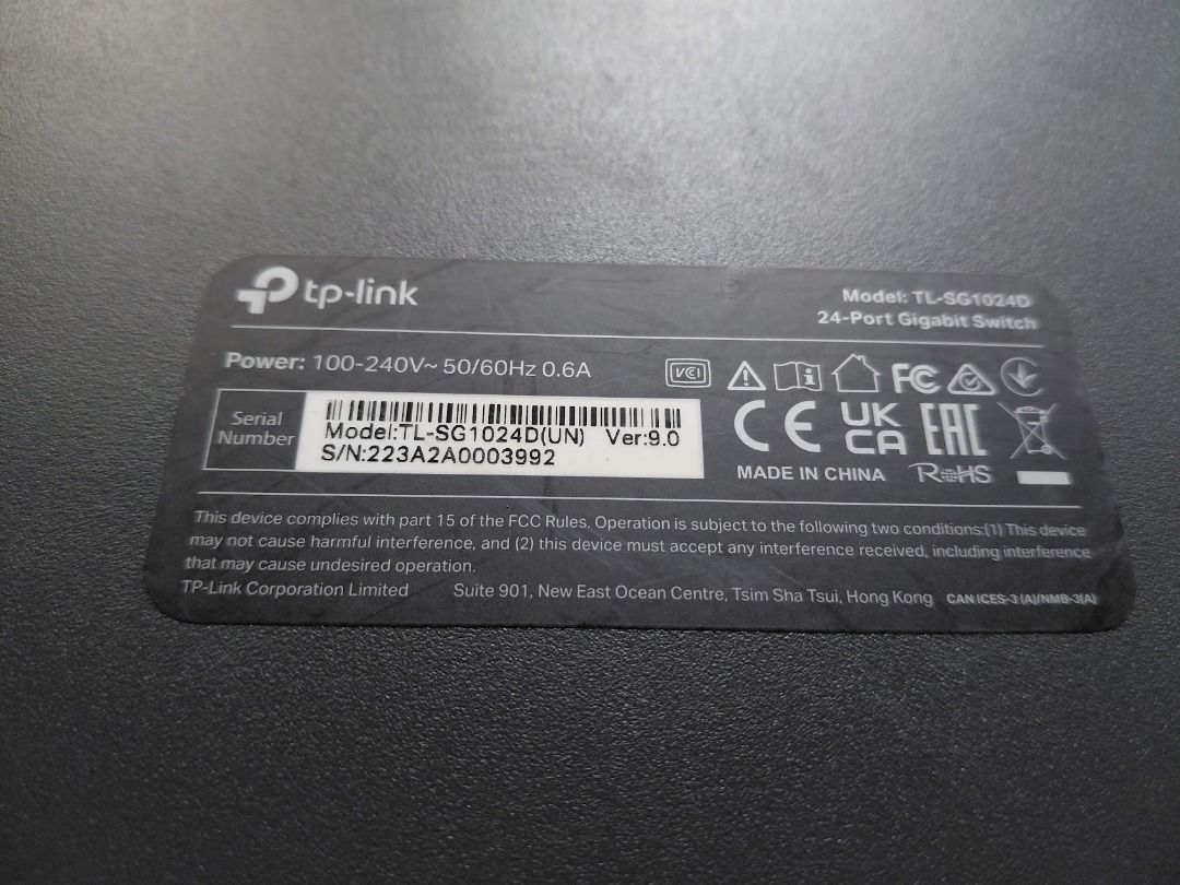 TP-Link TL-SG1024D 24-Port Gigabit Network Switch (Category: Networking) located in Binan City. Submitted by tehcsupprt (Listing ID 1458692097, Image 3). Description: 🖧 TP-Link TL-SG1024D 24-Port Gigabit Network Switch 💰 ₱2,500 — Negotiable TP-Link TL-SG1024D 24-Port Gigabit Ethernet Switch, perfect for home networks, offices, Internet cafés/Pisonet, CCTV/NVR, NAS, and homelab setups. ✅ 24 x Gigabit Ethernet Ports ✅ 10/100/1000 Mbps ✅ Plug-and-