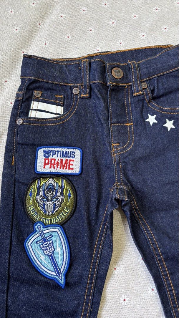 Transformers Soft Jeans (Category: Babies & Kids Fashion) located in Ampang. Submitted by wanskyler (Listing ID 1458699310, Image 2). Description: Transformer soft jeans New, tak pernah pakai Labuh 21.5, waist 9.5 RM 15 .