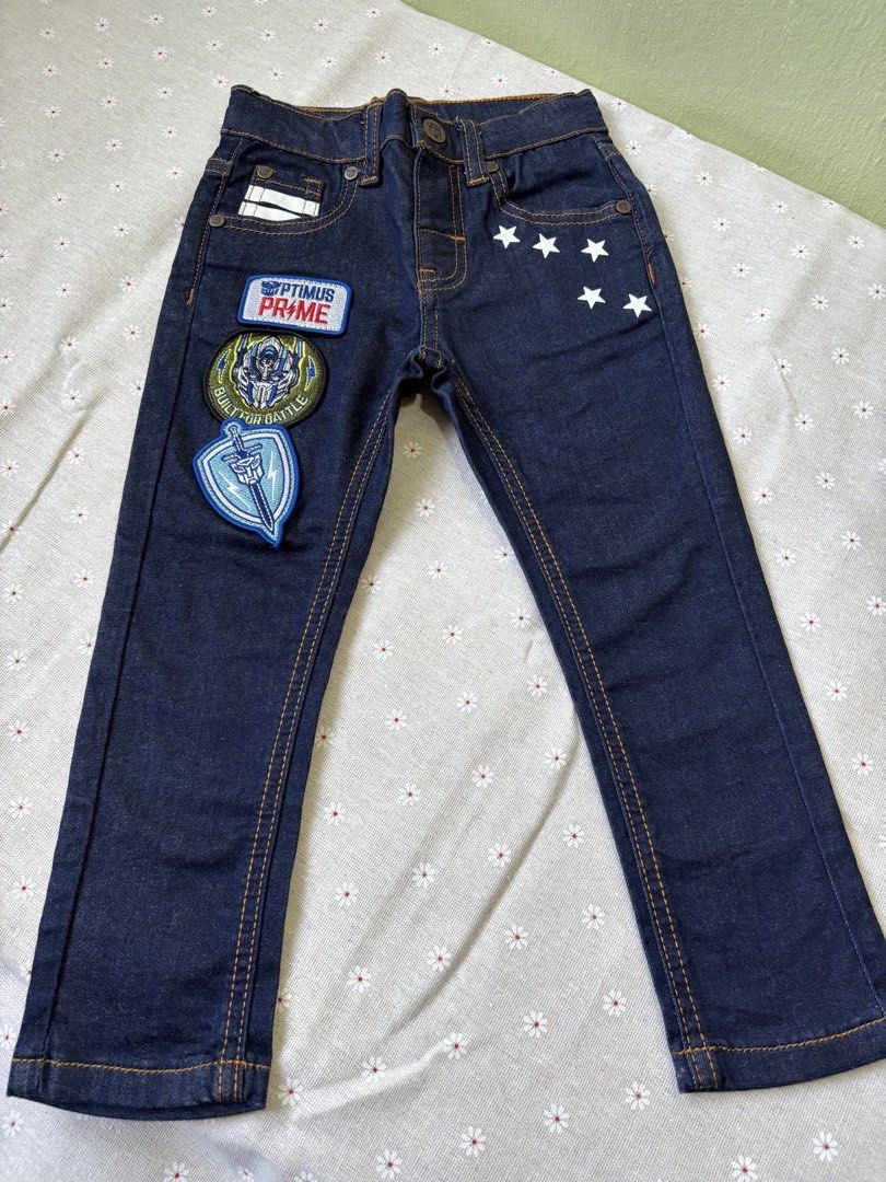 Transformers Soft Jeans (Category: Babies & Kids Fashion) located in Ampang. Submitted by wanskyler (Listing ID 1458699310, Image 1). Description: Transformer soft jeans New, tak pernah pakai Labuh 21.5, waist 9.5 RM 15 .