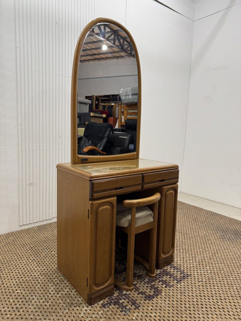 Vanity Dresser (Category: Tables & Sets) located in Quezon City. Submitted by matetdevis13 (Listing ID 1458743869, Image 2). Description: Vintage Wooden Vanity Dresser with Outlet Price: 8,500 L28 x W16.5 x H63.5/28 In good condition Code JMD30-M752.