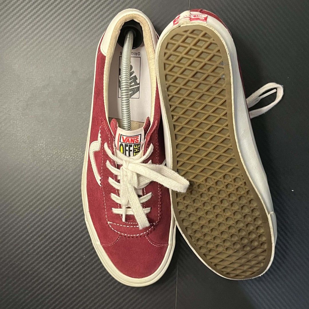 Vans Off The Wall Vault Chili Red (Category: Sneakers) located in Caloocan City. Submitted by thestolengoods (Listing ID 1458840733, Image 3). Description: - Classic Vans sneakers - Deep red suede material - Iconic side stripe detail - White rubber soles - Size: 11 US Men - Great for everyday wear and skating.