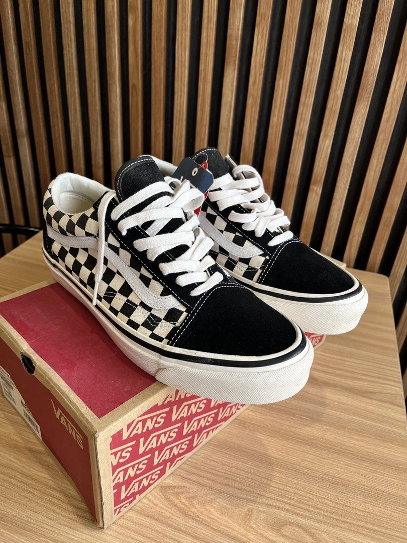 Vans Old Skool Checkerboard Black White Sneakers (Category: Sneakers) located in Consolacion. Submitted by archerowar_20 (Listing ID 1458851707, Image 3). Description: - Iconic Vans Old Skool checkerboard design - Classic black and white colorway - Durable suede and canvas upper - Secure lace-up closure - Comfortable low-top silhouette - Ideal for everyday style and wear - Comes with the original box.
