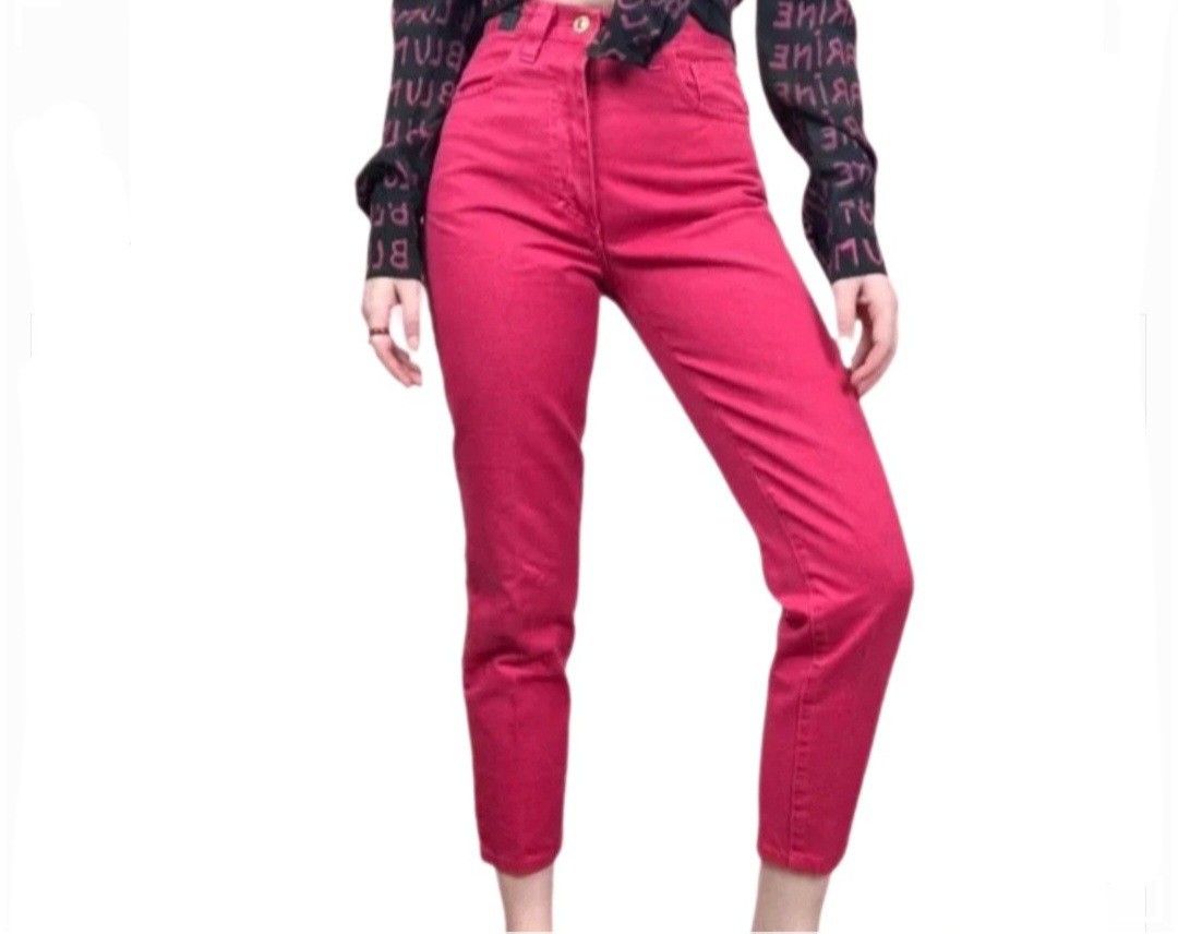 Versace Vintage Watermelon Red Pants (Category: Other Bottoms) located in Batangas. Submitted by thriftshop_izy15 (Listing ID 1458836707, Image 1). Description: PRODUCT DETAILS Brand: Versace Size: 29/43 Waist size: 28" Rise: Length: 38" Color: Red Fabric: Non stretchable Condition: Item worn many times but still in good condtion and no damage. If you have any inquiries regarding item/s feel free to contact me in this #09776108045.