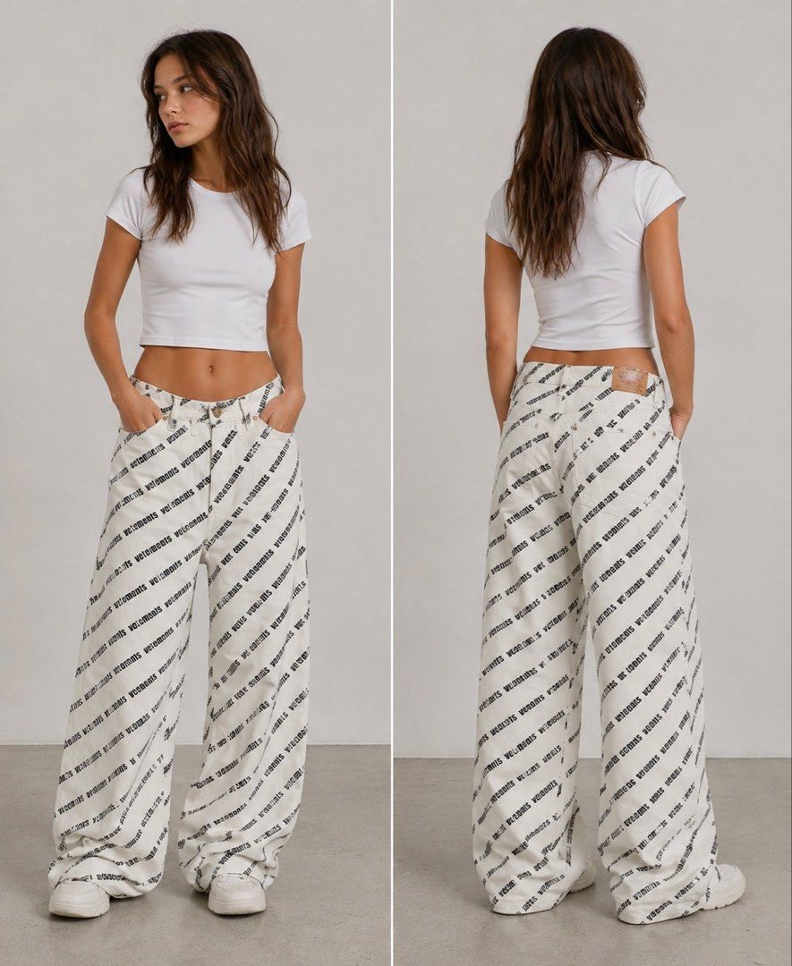 VETEMENS MONOGRAM BAGGY JEANS WOMENS (Category: Jeans) located in Alburquerque. Submitted by getniceph2022 (Listing ID 1458745644, Image 3). Description: VETEMENS MONOGRAM BAGGY JEANS WOMENS - Size: medium Measurements: 27-28 waist. 40 length. Good as new!.
