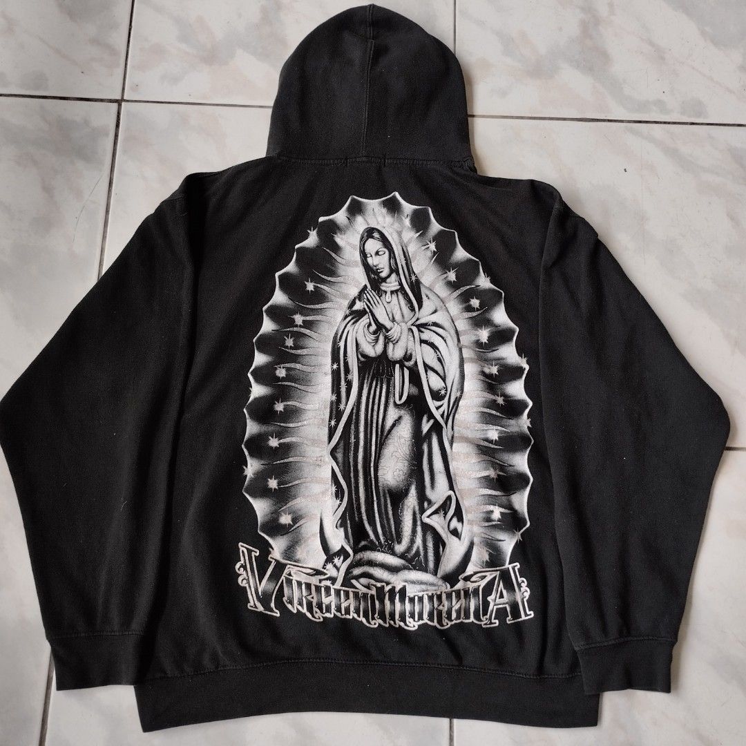 Virgen Morena Hoodie (Category: Coats, Jackets and Outerwear) located in Tagaytay City. Submitted by santino_rio (Listing ID 1458779451, Image 2). Description: -24.5x29 dimes.