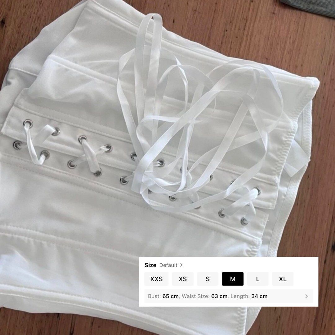 White Corset Top - Shein (Category: Sleeveless) located in Manila. Submitted by vastlion_63308c (Listing ID 1458808728, Image 2). Description: Original Price: 515 php Never worn. Supposed to be my top for my graduation, but wore other dress. Payment first. Buyer will shoulder the shipping fee. Thank you! 🌷.