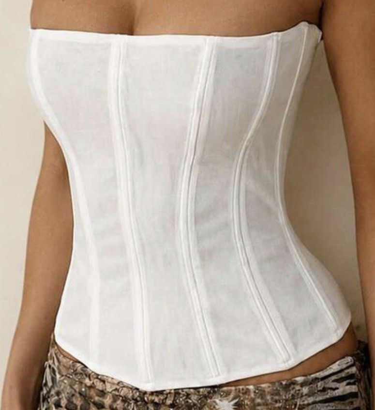 White Corset Top - Shein (Category: Sleeveless) located in Manila. Submitted by vastlion_63308c (Listing ID 1458808728, Image 1). Description: Original Price: 515 php Never worn. Supposed to be my top for my graduation, but wore other dress. Payment first. Buyer will shoulder the shipping fee. Thank you! 🌷.