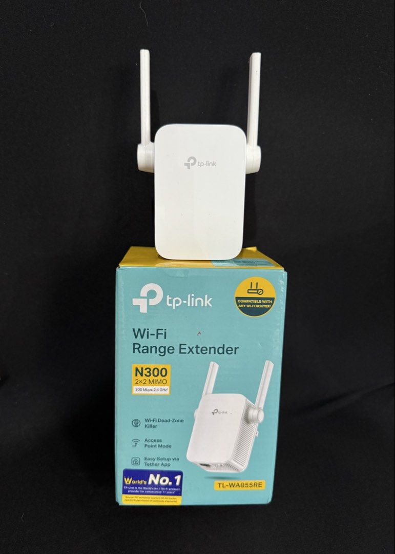 Wifi Extender (Category: Networking) located in Pasay City. Submitted by margucci_0823 (Listing ID 1458812922, Image 1). Description: - Eliminates Wi-Fi dead zones - Best if multiple floors yung house or malaki land area :) - Easy to setup, just follow the instructions in the box - Compatible with any Wi-Fi router - Used this for a year (one unit apart kami, and nakakaabot sa akin wifi—neighbor and I only pag for 1 postpaid plan) RFS: Neighbor le