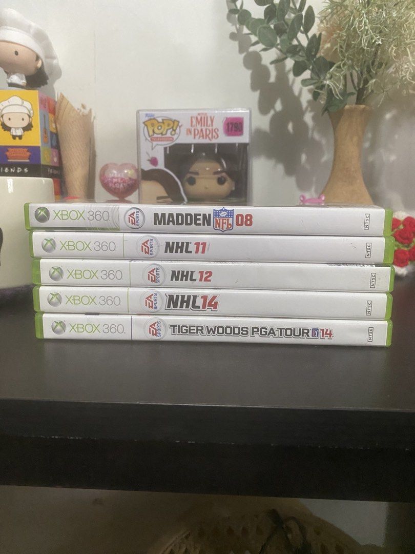 Xbox 360 Games (Category: Xbox) located in Baguio. Submitted by swishbaker (Listing ID 1458763238, Image 1). Description: - Xbox 360 Sports Game Bundle - Includes: Madden NFL 08, NHL 11, NHL 12, NHL 14, Tiger Woods PGA Tour 14 - All discs are NTSC format - Great collection for sports game enthusiasts - Grab these classic Xbox 360 titles! 150 pesos each only. 500 if take all (100 each only!) Feel free to message me for any inquiries.