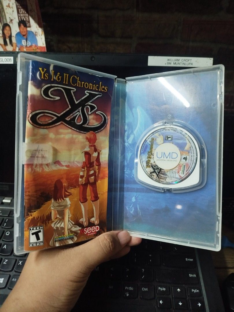 Ys I & II Chronicles PSP UMD Game (Category: PlayStation) located in Binan City. Submitted by pumpkiiin02 (Listing ID 1458761769, Image 3). Description: - Ys I & II Chronicles for PSP - UMD version - Includes: Game disc, case, and manual - Tested and confirmed working on a pink PSP - Genre: Action RPG - Features two complete adventures - A must-have classic!.