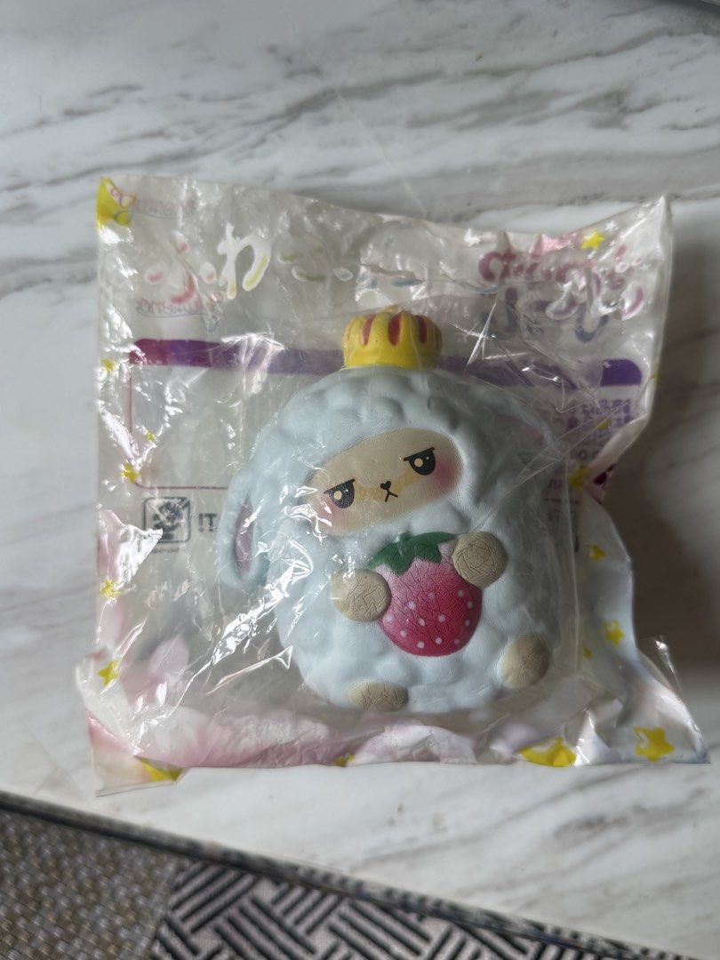 YUMENO Sheep Squishy Strawberry Crown (Category: Designer & Blind Box Toys) located in San Mateo. Submitted by jillianisabellee (Listing ID 1458753934, Image 1). Description: - Adorable sheep squishy toy - Features a strawberry and a little crown - Designed by YUMENO - Comes in original packaging - Warning: Do not eat!.