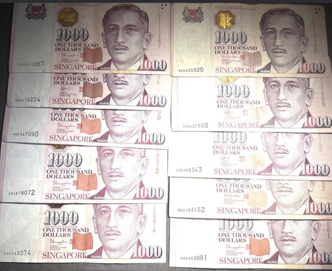 $1000 notes (Category: Currency) located in Singapore. Submitted by clevercat.985946 (Listing ID 1453690248, Image 1). Description: .