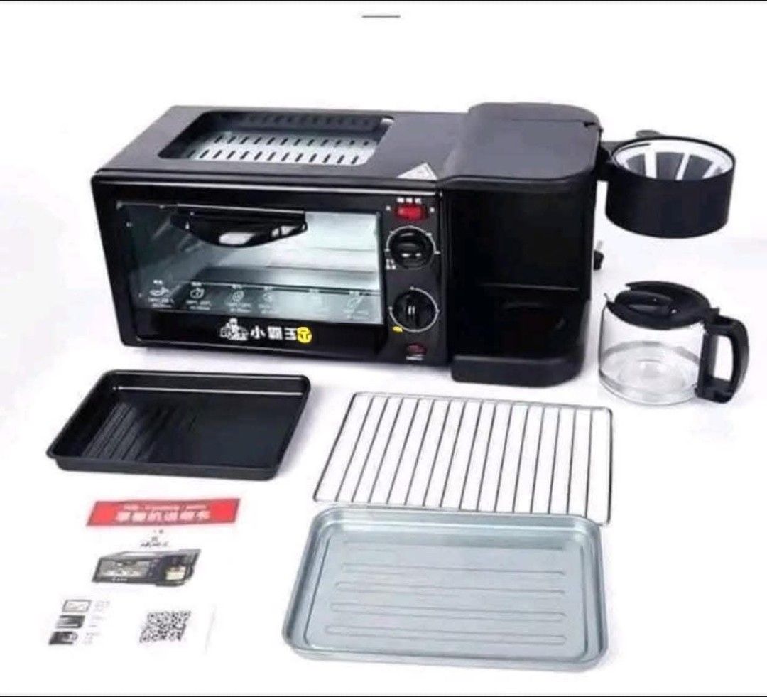 3in1 Oven Toaster Multifunctional Breakfast Maker Coffe Maker (Category: Ovens & Toasters) located in Manila. Submitted by msk.empire (Listing ID 1453699259, Image 2). Description: ✅Brandnew ✅Heavy Duty ✅Onhand ✅Cash on Delivery Location: Manila.