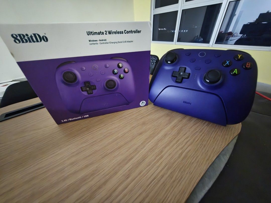 8BitDo Ultimate 2 Wireless Controller Purple (Category: Controllers) located in Rawang. Submitted by casual_chow (Listing ID 1453773391, Image 2). Description: Compatible with Windows & Android Connectivity: 2.4GHz, Bluetooth, USB Includes: Controller, Charging Dock, 2.4GHz Adapter, USB-C cable Lightly used, minimal appearance scratches, fully functional COD (Selangor/N.S only) WM Delivery(+rm5) Feel free to DM for more info.