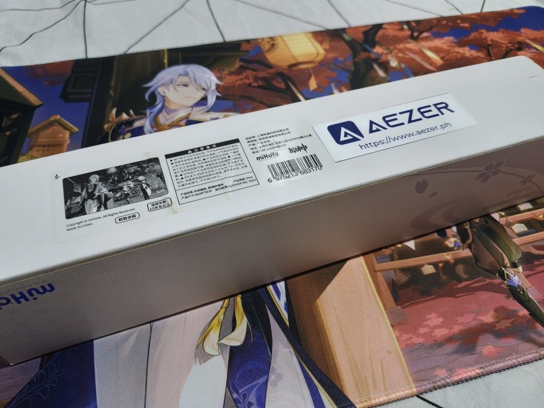 Aezer Desktop/Keyboard Mat (Category: Mouse & Mousepads) located in Cainta. Submitted by cyyo7 (Listing ID 1453742666, Image 1). Description: -!!RUSH SALE!! - Official branded merch - Size: 40cm*70cm - Brand: AEZER.ph - Perfect for gaming setups - Made in China -Fixed price.