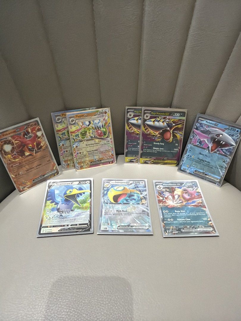 Assorted characters card (Category: Raw Cards) located in Singapore. Submitted by wkooi2007 (Listing ID 1453778747, Image 1). Description: Large collection of Japanese Pokémon cards featuring various ex and Mega evolution Pokémon. Great variety of powerful creatures including legendary and starter Pokémon, perfect for expanding any collection or building competitive decks. These are raw, ungraded cards, offering a fantastic opportunity to acquire