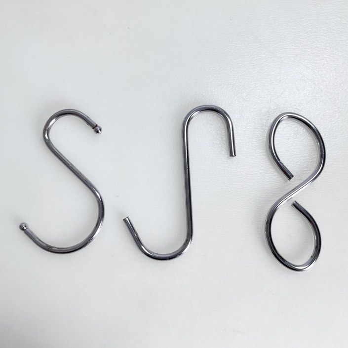 Assorted S Hook (Category: Hooks & Hangers) located in Singapore. Submitted by jinli9 (Listing ID 1453658531, Image 2). Description: Stainless steel 1x 9.5cm (8 shape) 1x 8.5cm 1x 9.5cm Lightly used in good condition All for $1.50 .