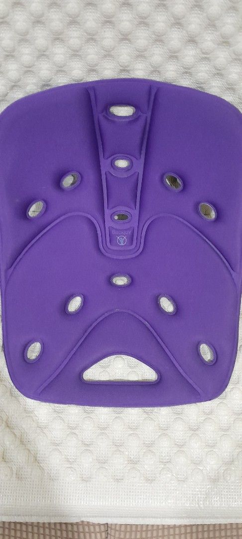 Backjoy Lumbar Support Cushion Purple (Category: Braces, Support & Protection) located in Baguio. Submitted by rozel047 (Listing ID 1453654852, Image 1). Description: - Purple Backjoy lumbar support cushion - Improves posture and relieves back pain - Lightweight and portable design - Easily fits on any chair - Perfect for office or home use - Provides comfortable support anywhere.