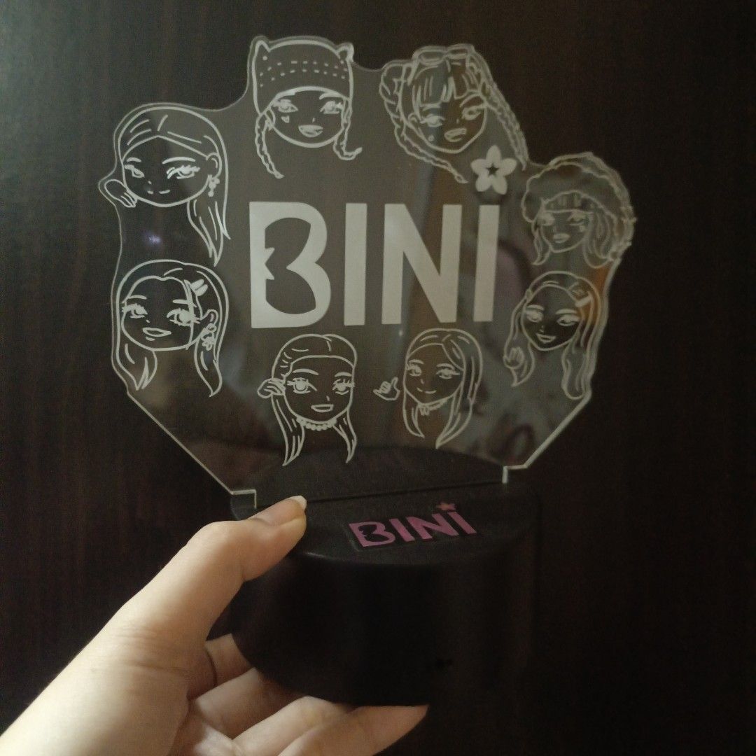 BINI LED Night Light (Category: Lighting) located in Batangas. Submitted by forkeepsxo_ (Listing ID 1453731307, Image 2). Description: •almost never used, pangdisplay lang •super cute and it still works well, perfect for blooms! •can be usb (micro) or battery operated •will include micro cable •will give random freebies to sure buyers rfs decluttering, need funds MOD via J&T courier MOP via Gcash.